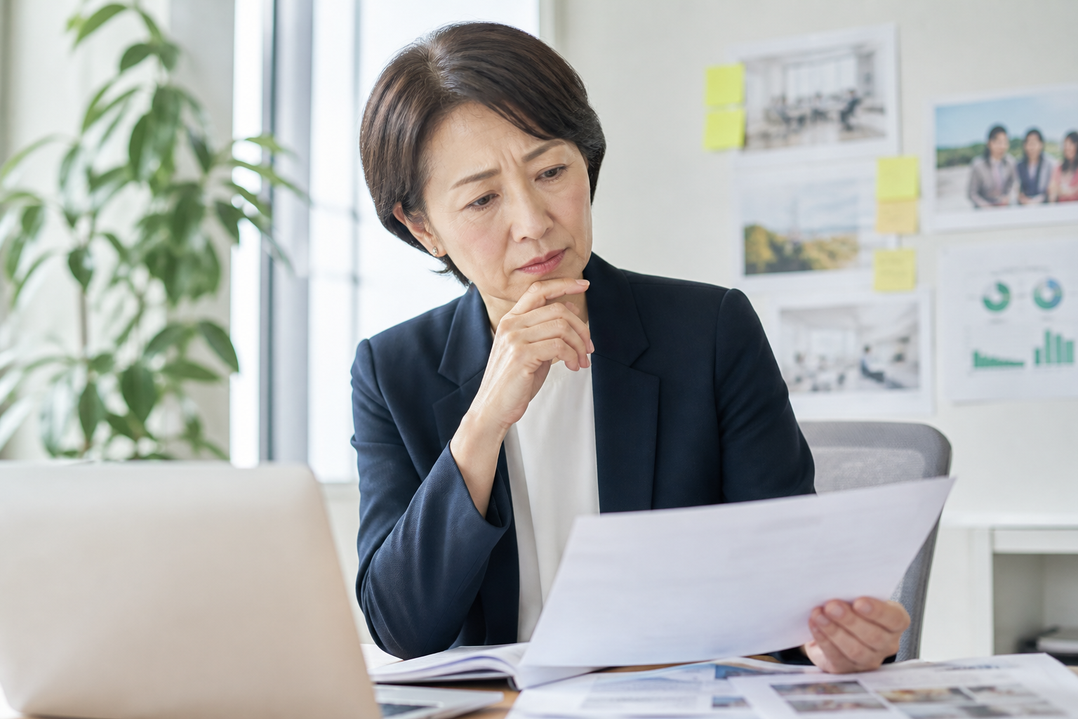 社員や社長の人柄をうまく伝えられず悩む50代の日本人女性採用担当者